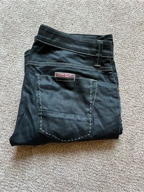 VTG 00’s / Y2K Hudson Black Waxed Slim Cut Denim Jeans